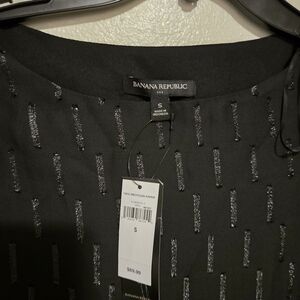 Banana Republic Black Shirt with Silver Accents